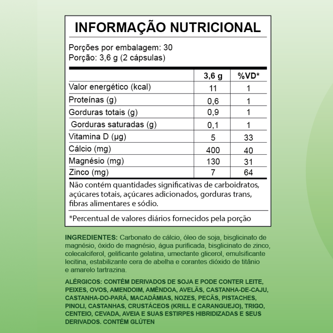 Tabela Nutricional